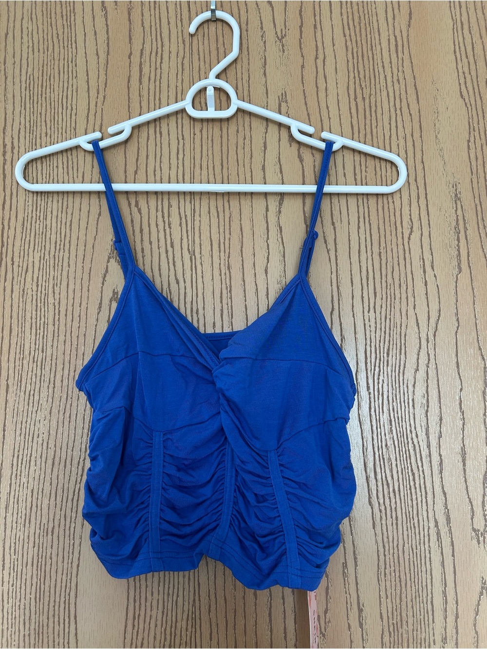 SHEIN Electric Blue Ruched Side Tank